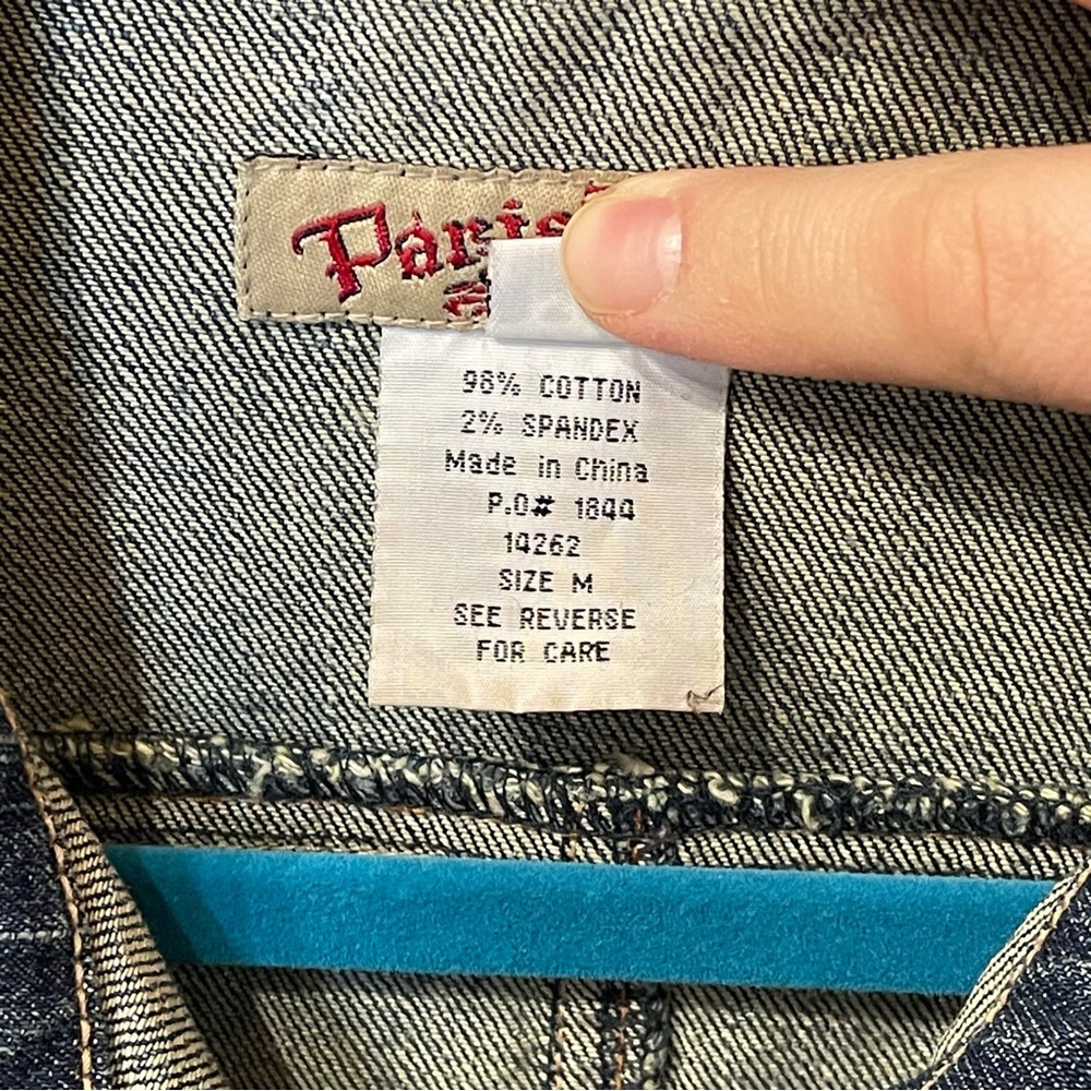 Paris Blues Cropped Blue Denim Jacket - Picture 4 of 14